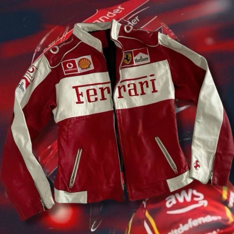 Jaqueta Ferrari F1 de Couro