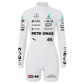 Macaquinho Lewis Hamilton Branco Mercedes - 2024