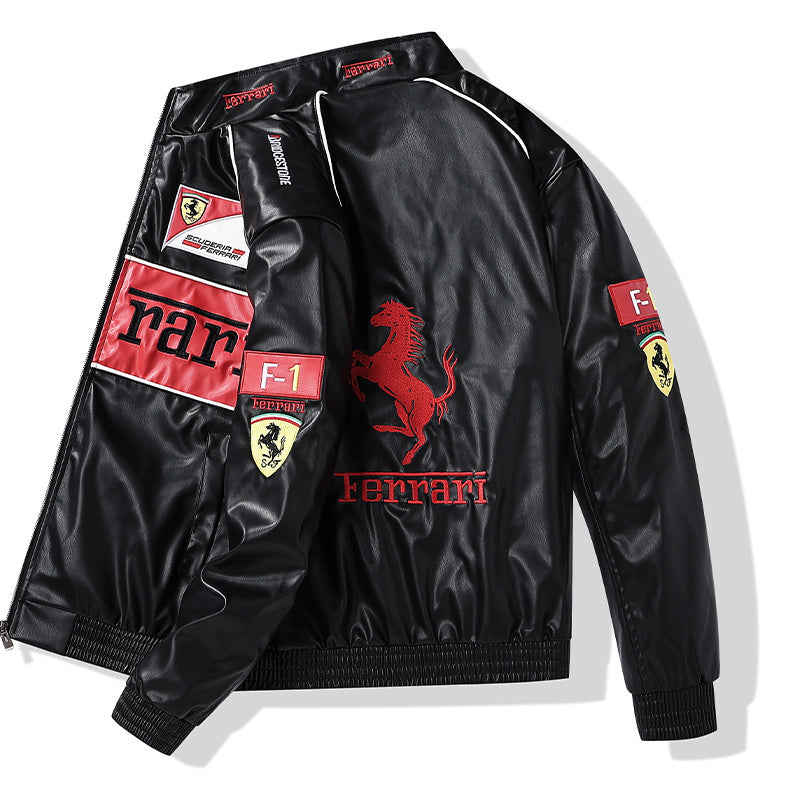 Jaqueta Ferrari Retrô de Couro