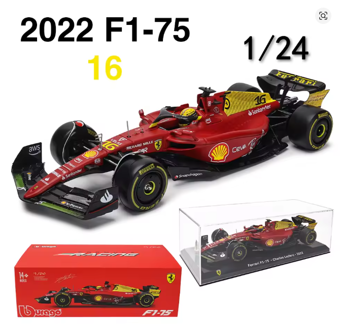 Miniature Scuderia Ferrari 2022 F1-75 #16 – Charles Leclerc