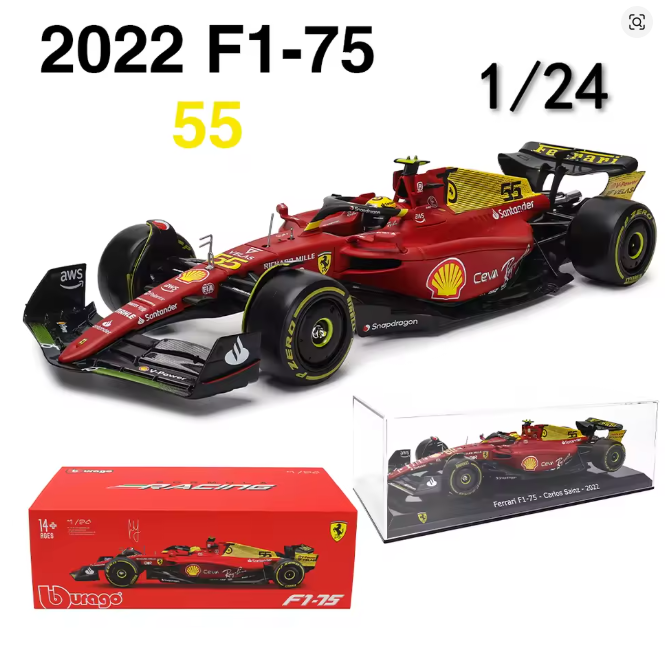 Miniature Scuderia Ferrari 2022 F1-75 #55 – Carlos Sainz