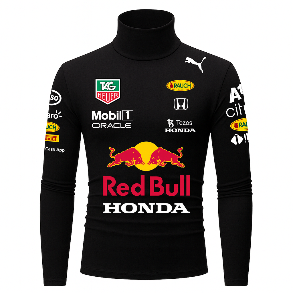 Camiseta Masculina Red Bull Max Verstappen Azul Preto