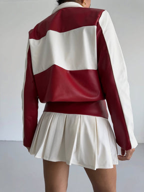 Conjunto Saia e Jaqueta Ferrari de Couro