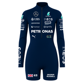 Macaquinho George Russell Azul Marinho Mercedes - 2024