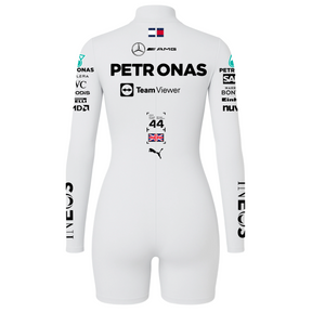 Macaquinho Lewis Hamilton Branco Mercedes - 2024