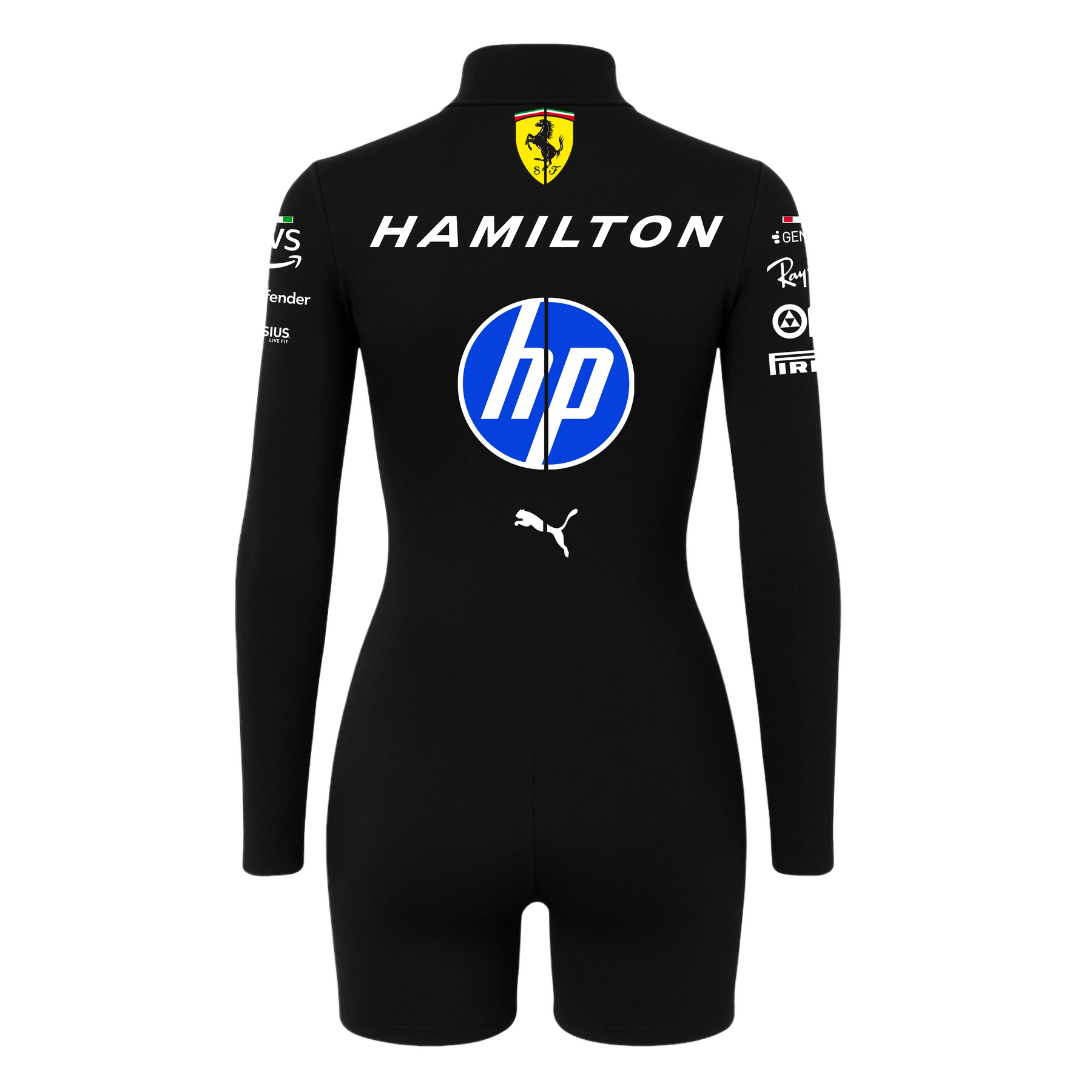 Macaquinho Lewis Hamilton Ferrari Preto - 2025