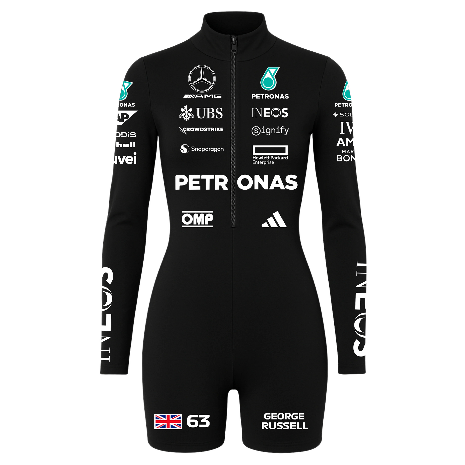 Macaquinho George Russell Preto Mercedes - 2025