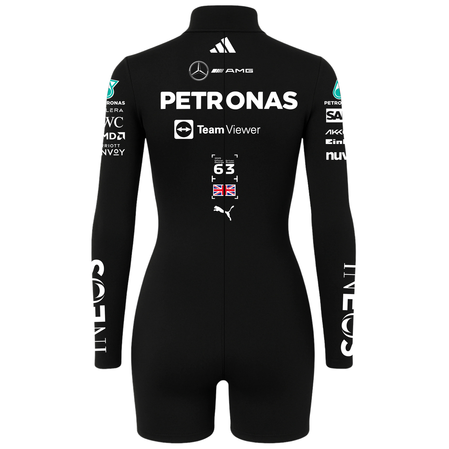 Macaquinho George Russell Preto Mercedes - 2025